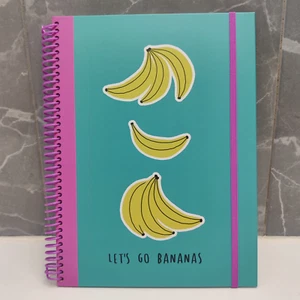 A4 Projekt Notizbuch Arbeitsbuch Bananen spiralgebunden liniert Seitenplaner Tagebuch - Bild 1 von 6