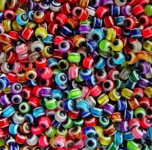 Cuentas artesanales redondas Evil Eye de 10 mm 100 piezas - Imagen 1 de 1