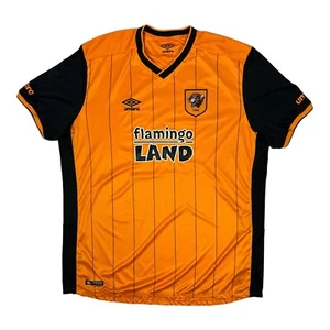 HULL CITY FC UMBRO 2015 2016 HOME FOOTBALL JERSEY SHIRT MAN ORANGE SIZE 2XL - Picture 1 of 19