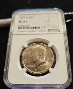 1971-D Kennedy Half Dollar NGC MS 67 - Picture 1 of 4