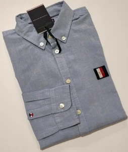 Camisa Oxford Tommy Hilfiger para hombre de calce ajustado con algodón orgánico, azul - Imagen 1 de 9