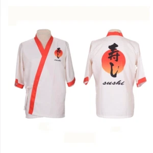Happi Sushi Chef Coat Serving Short Kimono Sushi Chef Jacket Hotel Uniform Hot - Picture 1 of 6