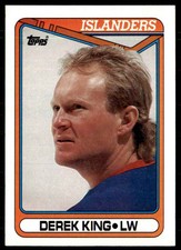 1990-91 Topps Hockey Card Derek King New York Islanders #128