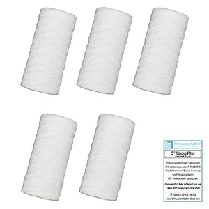 5 Stück 5 Zoll Wickelfilter Wasserfilter Sediment Filterkerze Kerzenfilter 5 µm - Bild 1 von 2