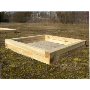 KDI Sandkasten 162x162x22cm aus Kiefer Holzsandkasten Natur Matschekiste - Bild 1 von 7