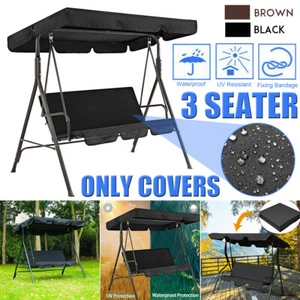 Replacement 3 Seater Swing Seat Canopy Cover and Seat Cover Set Garden Hammock - Picture 1 of 18