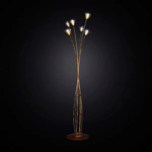 PIANTANA CLASSICA IN FERRO BATTUTO A 6 LUCI BGA 2798/PT6 - Picture 1 of 1