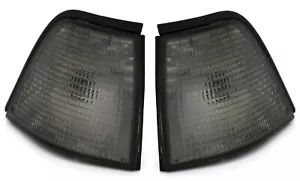 2 CLIGNOTANT AVANT GRIS NOIR TRANSLUCIDE BMW SERIE 3 E36 BERLINE ET COMPACT - Picture 1 of 3