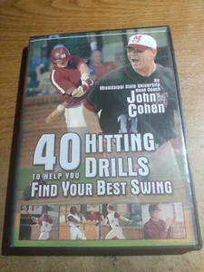 40 Hitting Drills to Find Your Best Swing-DVD-John Cohen-Baseball Instructional - Picture 1 of 3