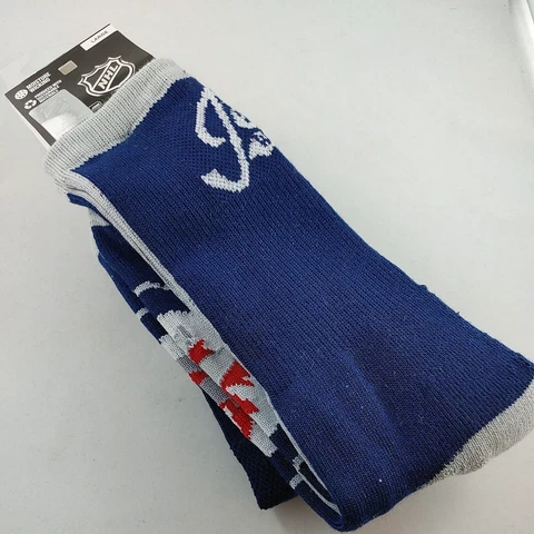 NHL Winnipeg Jets 2 Pk Team Socks Blue Large Men's 8-13 Moisture Wicking New b29 Cover