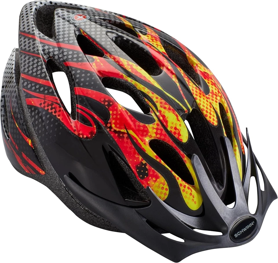 Велосипедный шлем трэшер Schwinn для мальчиков и девочек подходит для окружности 50-54 см - Изображение 1 из 4