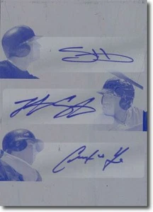 2012 Slade HEATHCOTT * Jonathan SINGLETON * Christian YELICH *   Auto Plate 1/1 - Picture 1 of 1