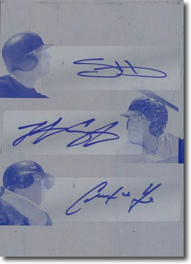 2012 Slade HEATHCOTT * Jonathan SINGLETON * Christian YELICH *   Auto Plate 1/1 - Image 1 of 1