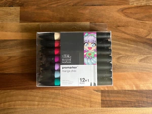 Winsor & Newton Promarker Set Manga Chibi Twin Tip Set de 12 + 1 Licuadora - Imagen 1 de 3