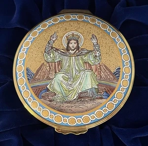Mosaicos de la Catedral de San Pablo Halcyon Days - Caja musical esmaltada "Mesías" de Handel - Imagen 1 de 5