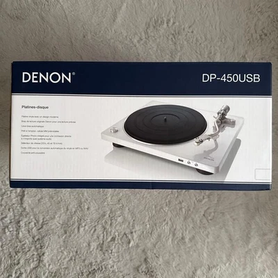 Denon DP-450USB Manual Turntable USB Recording White Near Mint Record Player JP - Image 1 of 4