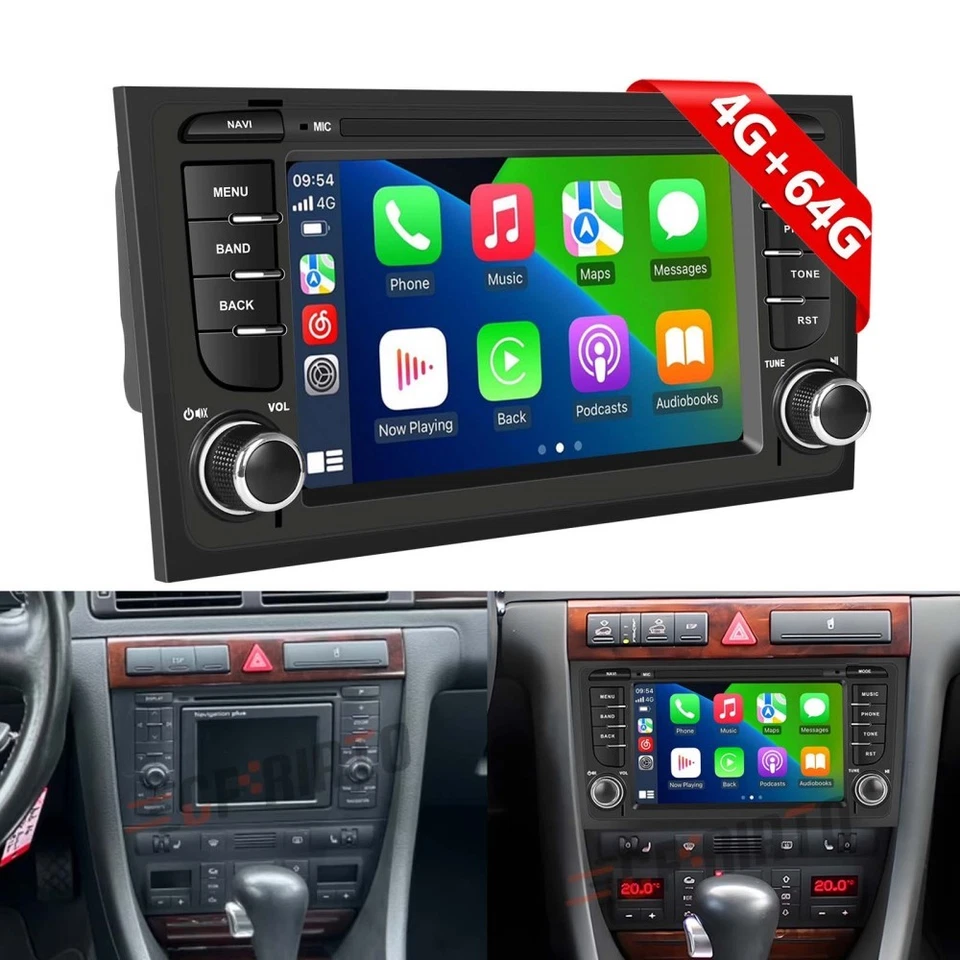 CFRIATO Für AUDI A6 C5 1997-2004 Autoradio Android 15 Apple Carplay GPS WIFI 4G+64G RDS