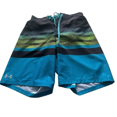 Bañador Under Armour Board Shorts para hombre azul negro verde talla pequeña Foto 1 de 4