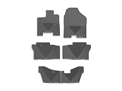 Tapetes de assoalho WeatherTech para todas as condições climáticas para 2016-2022 - Honda Pilot - Conjunto completo preto - Imagem 1 de 4