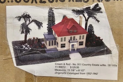 NEW Lionel/M.T.H. Trains O Gauge Country Estate #911 & Villa #191 Cream & Red - Image 1 of 4