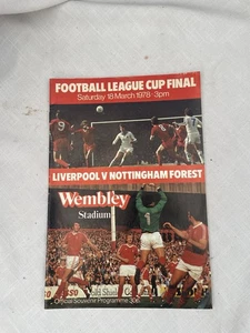 Nottingham Forest Vs Liverpool Football League Cup Final 1978 Programme - Picture 1 of 3