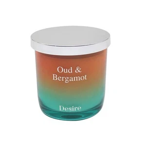 Clearance Scented Candle Glass Jar Oud & Bergamot 36 hr Burn Time Home Décor - Picture 1 of 4