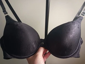 Vanity Fair Bra Womens Black Underwire We Fit Your Life Push Up 16345 Size 38B N - Picture 1 of 8