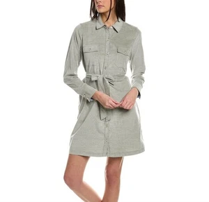 Tommy Bahama Coasta Cord Hemdblusenkleid in Salbeigrün leicht Gürtel Preppy L - Bild 1 von 14