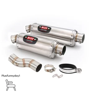 For Suzuki SFV650 2009-2016 2" Stainless Steel Exhaust Muffler Tip Mid Link Pipe - Picture 1 of 17