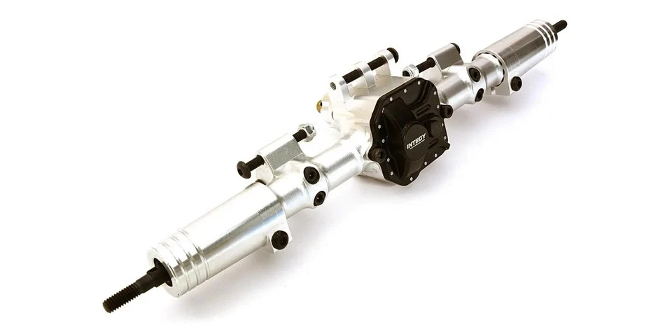 Axial SCX II Rock Crawler Silver/Black Alloy Rear Axle w/Internals C27214 - Image 1 of 1