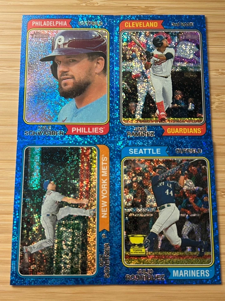 2023 Topps Heritage Chrome Blue Sparkle - Pick Your Card! - Image 1 of 1