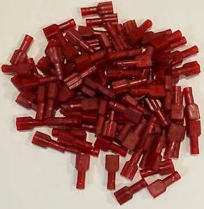 100x T&B RAD18-18377 0.187" Female Disconnects Nylon Insulated USA Made Shipped! - Picture 1 of 4