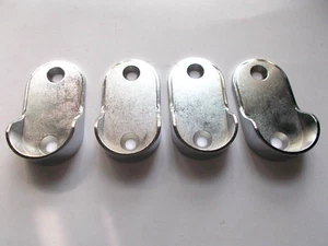 4 New 1" Closet Bar Hangers / Rail end Brackets - Picture 1 of 4