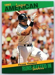 1993 Score Select Stat Leaders Frank Thomas Chicago White Sox #33 - Picture 1 of 2