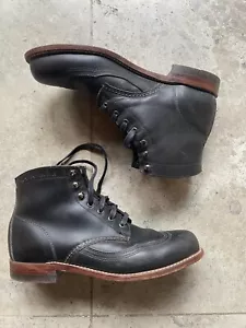 Wolverine 1000 mile Boots Addison botas punta de ala talla:9 D EU:42 botas negras - Imagen 1 de 12