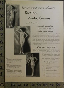1929 BON TON WORCESTER WOMEN FASHION CORSET GIRDLE HOSIERY FLAPPER AD 28816 - Picture 1 of 1