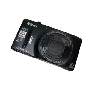 Nikon COOLPIX S9500 18.1 MP Wi-Fi&GPS Compact Digital Camera Color Black Battery - Picture 1 of 8