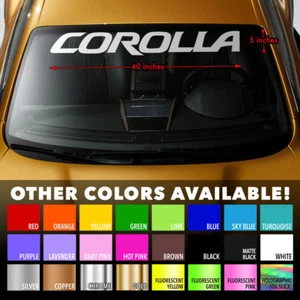 Premium Windshield Banner Die Cut Vinyl Decal Sticker for Corolla Toyota - Picture 1 of 3