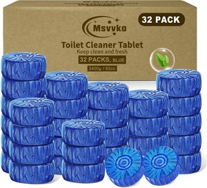 Toilet Bowl Cleaner Tablets 32 Packs-85Oz, Ultra-Clean Blue Toilet Bowl Cleaner - Picture 1 of 12