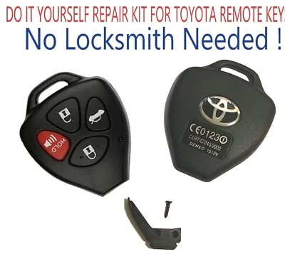 TOYOTA Camry 2006-2012 Remote Key Shell Repair Kit DIY NO Locksmith Needed A+ - Image 1 of 3