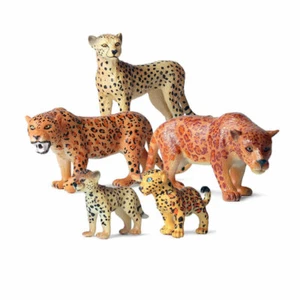Piccola Simulazione Piccolo Leopardo Animali Selvatici Set Action Figure Educazione Giocattoli - Foto 1 di 4