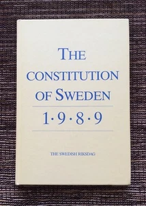 SCARCE 1989 The Constitution of Sweden 1989: The Swedish Riksdag, Hardcover - Picture 1 of 8