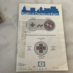 The COMBATRIBES Super Nintendo SNES Game Original TECHNOS 1992 Instruction Book - Picture 1 of 15