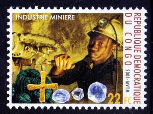 Congo 2001 MNH, Milenio, Diamante, Agricultura, Minería - Imagen 1 de 1