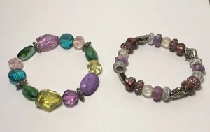 Two Beaded stretch bracelets - Picture 1 of 5