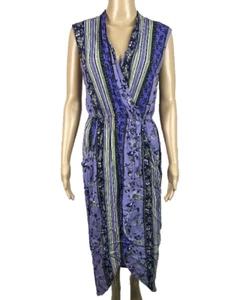 Vestido ASTR THE LABEL Alto Bajo Púrpura Espalda Abierta y Bolsillos Forrados Talla M - Imagen 1 de 10