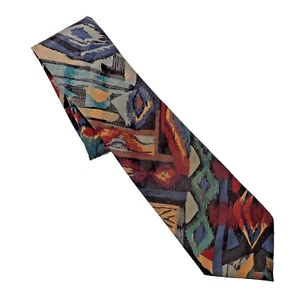 Corbata de Lujo Andre Valentino Negra Roja Gris Patrón Moderno De Colección 3.75"x58" - Imagen 1 de 5