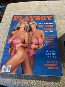 PLAYBOY SEPTEMBER 1991 BARBI TWINS PICTORAL & SAMANTHA LEAH DORMAN CENTERFOLD - Picture 1 of 3