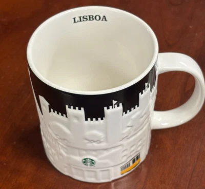 2023 Starbucks Embossed City Mug Cup Relief Series Lisbon Lisboa 16oz Portugal - Image 1 of 4