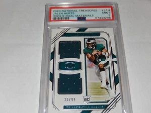 2020 National Treasures Jalen Hurts #JAH PSA 9.0 33/99 Rookie Dual Patches POP 5 - Picture 1 of 8
